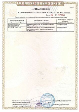 Сертификат на электродвигатели